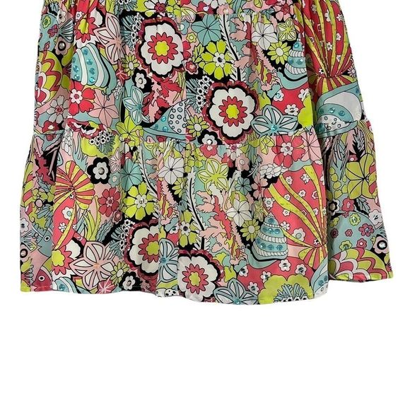 NANETTE Lepore Womens Sz 6 Step Into Silk Embellished Lined Skirt Back Zip - Picture 4 of 6